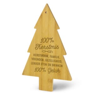 Borrelplank - Kerstboom 100% kerstmis