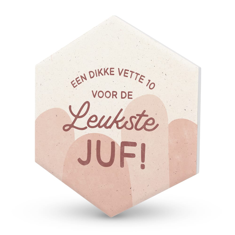 Keramieken Onderzetter - Juf