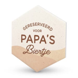 Keramieken Onderzetter - Papa's Biertje