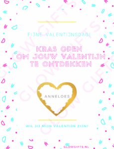 Kraskaart - Valentijn Goud