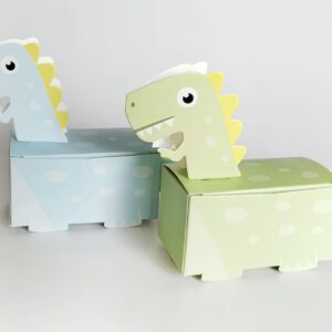 10 x dino traktaties in groen en blauw