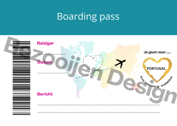 Boardingpass pink-gold incl. krassticker