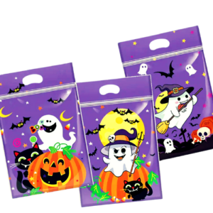 Paarse Halloween uitdeelzakje