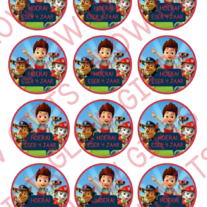 Traktatie stickers - Paw Patrol