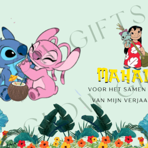 Bedankt kaartjes Verjaardag - Lilo&Stitch