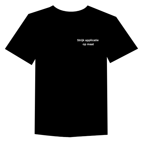 Strijk applicatie - op maat - klein