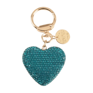 Sleutelhanger - Hart strass blauw