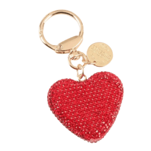 Sleutelhanger - Hart strass rood