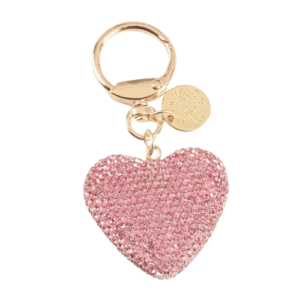 Sleutelhanger - Hart strass roze