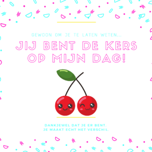 Kaartje - Kers op mijn dag