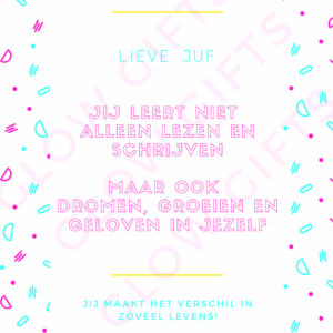 Kaartje - Lieve Juf