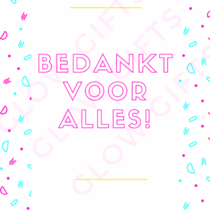 Kaartje - Bedankt voor alles