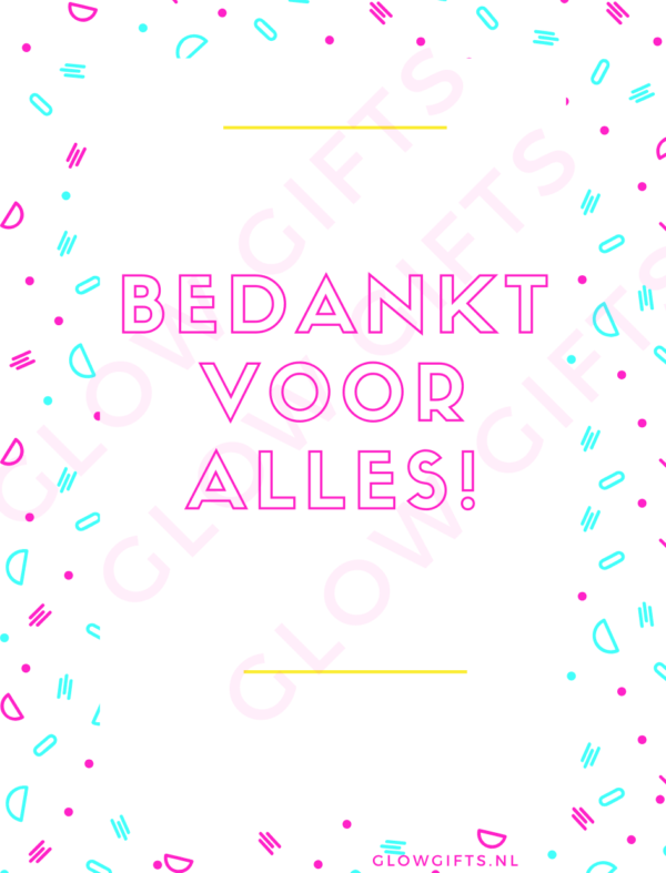 Kaartje - Bedankt voor alles