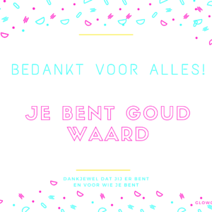 Kaartje - Bedankt voor alles