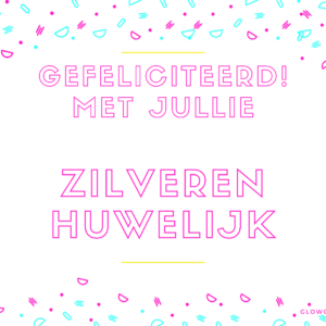 Kaartje - Zilveren Huwelijk