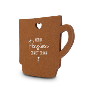 Vilten Onderzetter Mok - Pensioen