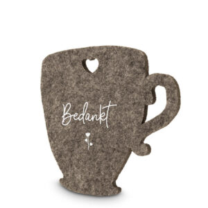 Vilten Onderzetter Mok - Bedankt