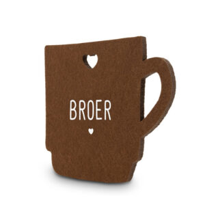 Vilten Onderzetter Mok - Broer